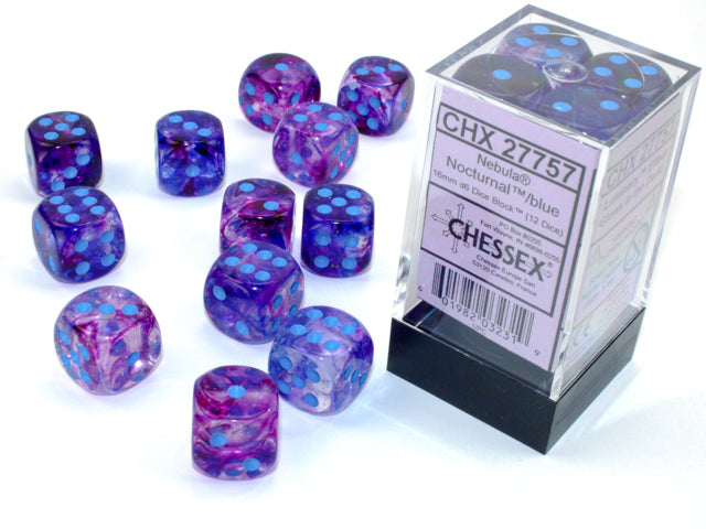 Chessex - 16mm D6 - Nebula: Nocturnal/blue