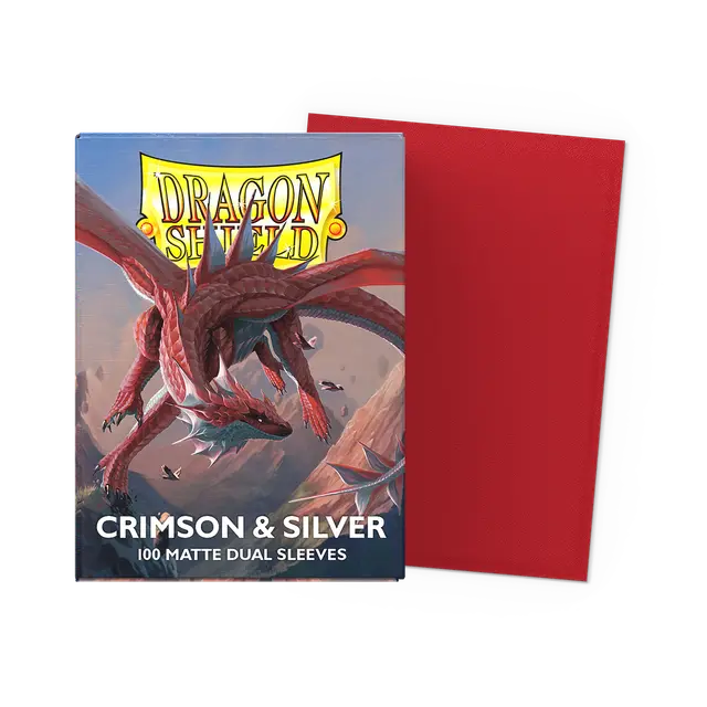 Dragon Shield - Dual Matte - Crimson & Silver