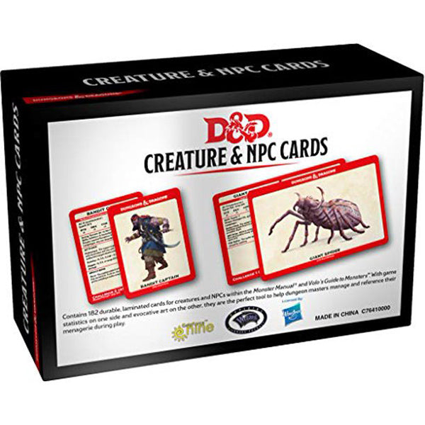 D&D - Monster Cards - Creature and NPC Deck