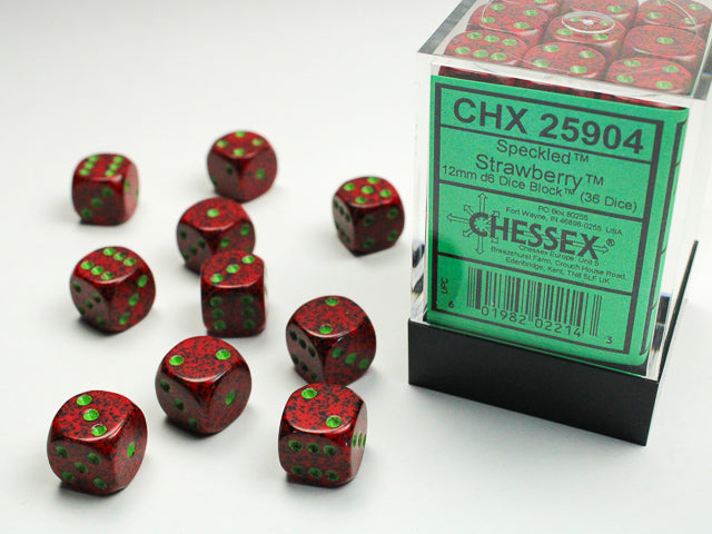 Chessex - 12mm D6 - Speckled: Strawberry
