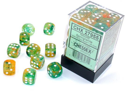 Chessex - 12mm D6 - Nebula: Spring/White