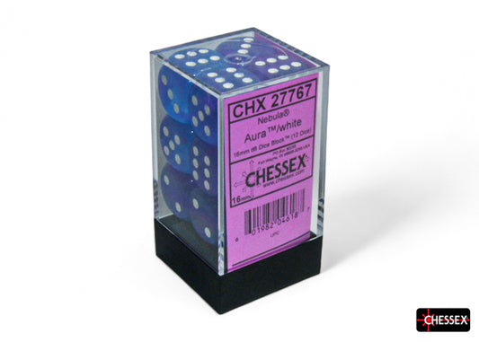 Chessex - 16mm D6 - Nebula: Aura/White