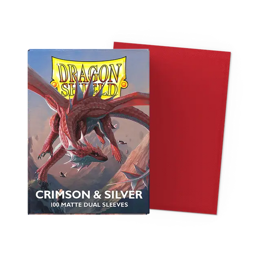 Dragon Shield - Dual Matte - Crimson & Silver