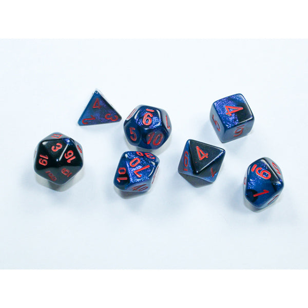 Chessex - Mini Polyhedrals - Gemini: Black-Starlight/Red