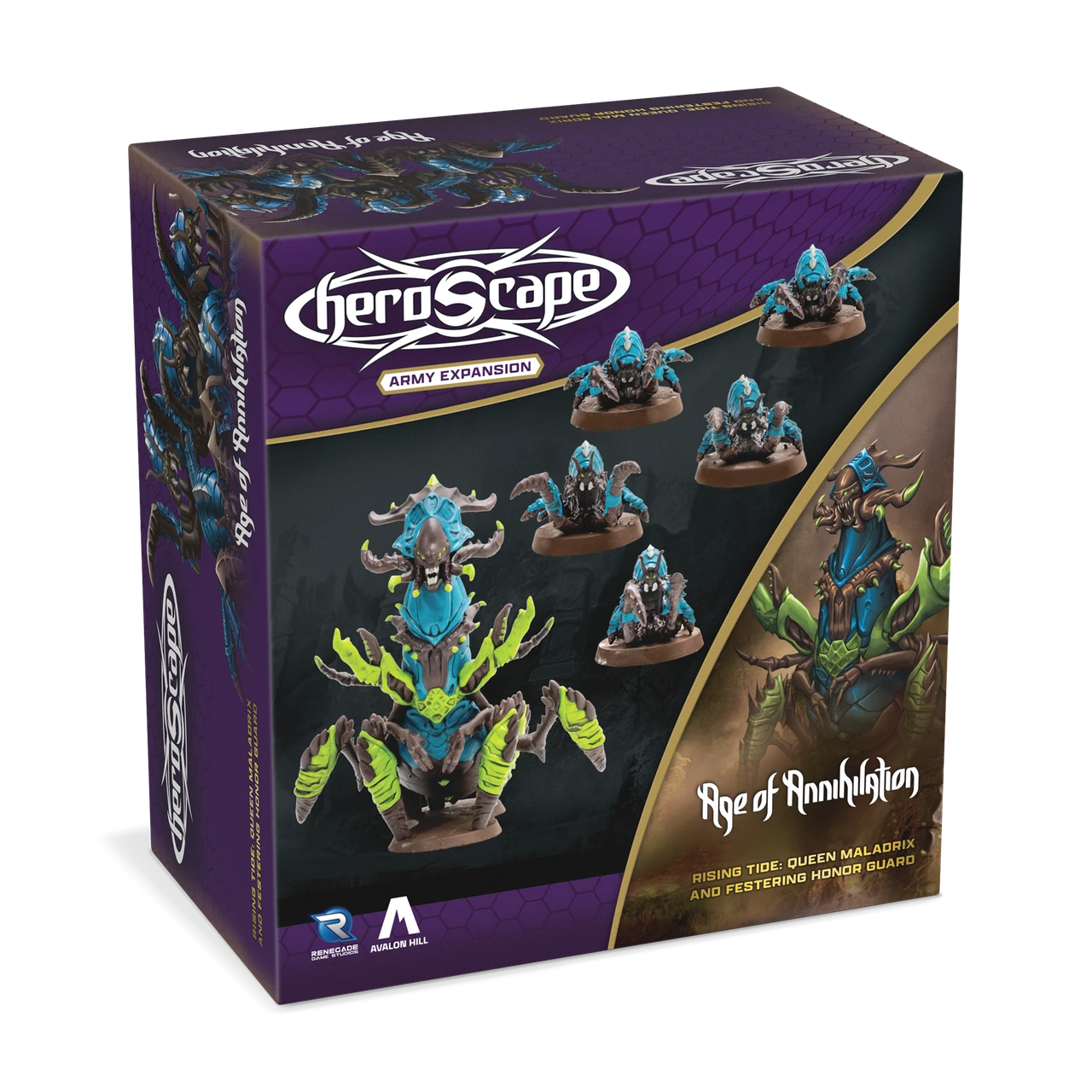 Heroscape - Rising Tide – Queen Maladrix & Festering Honor Guard Army Expansion