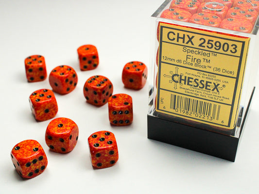 Chessex - 12mm D6 - Speckled: Fire