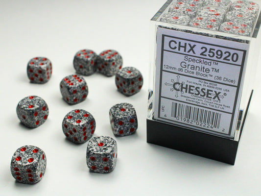 Chessex - 12mm D6 - Speckled: Granite