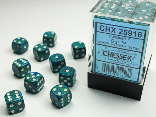 Chessex - 12mm D6 - Speckled: Sea