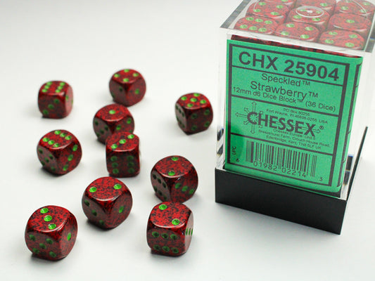 Chessex - 12mm D6 - Speckled: Strawberry