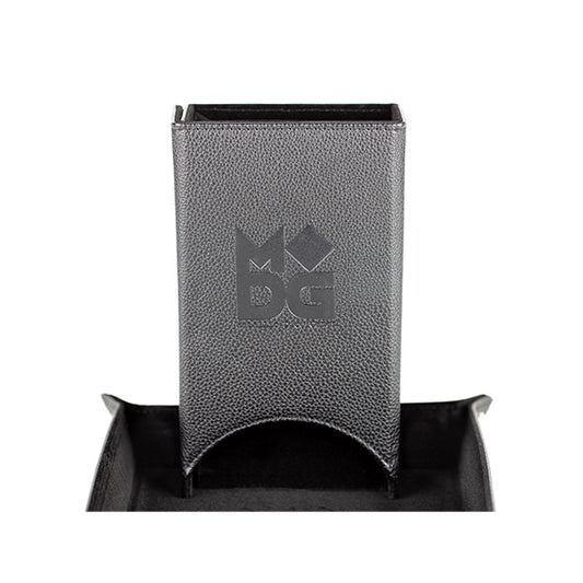 FanRoll - Fold Up Dice Tower - Black Leather