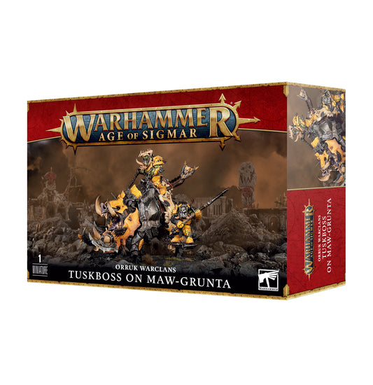 Warhammer Age of Sigmar - Orruk Warclans - Tuskboss on Maw-Grunta