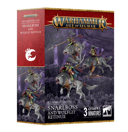 Warhammer Age Of Sigmar - Gloomspite Gitz - Snarlboss and Wolfgit Retinue