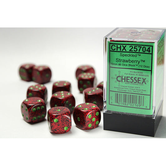 Chessex - 16mm D6 - Speckled: Strawberry