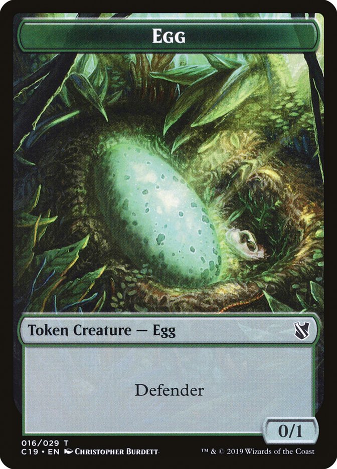 Rhino // Egg Double-Sided Token [Commander 2019 Tokens]