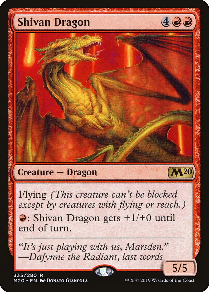 Shivan Dragon [Core Set 2020]