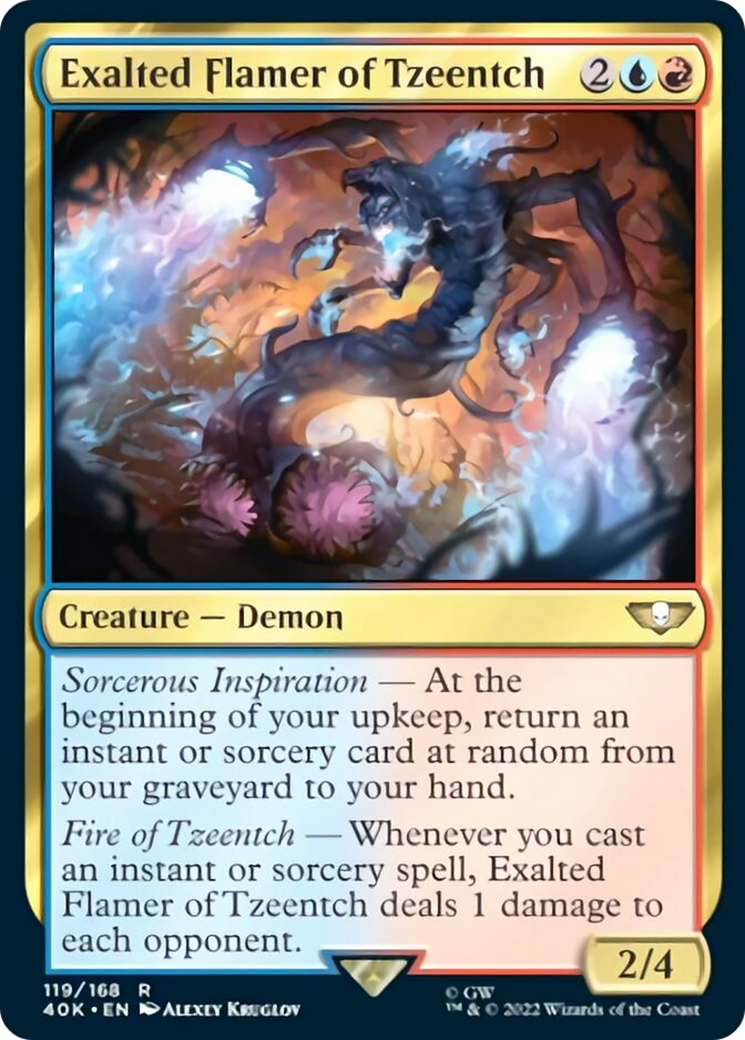 Exalted Flamer of Tzeentch (Surge Foil) [Universes Beyond: Warhammer 40,000]