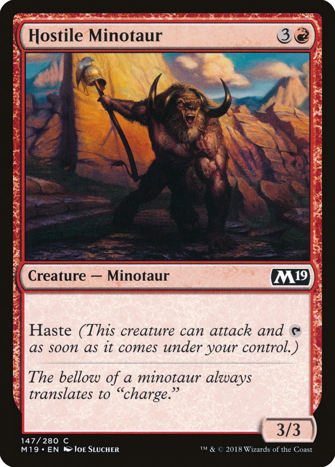 Hostile Minotaur [Core Set 2019]